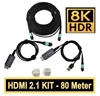 Изображение Profesionāls Optiskā divvirzienu savienotājvada komplekts HDMI 2.1 AOC , 8K@60, 4K@120, garums 80m
