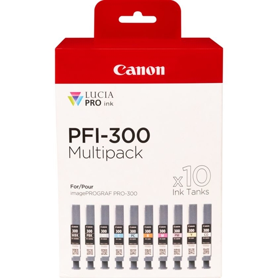 Изображение Canon PFI-300 Multipack MBK/PBK/C/M/Y/PC/PM/R/GY/CO