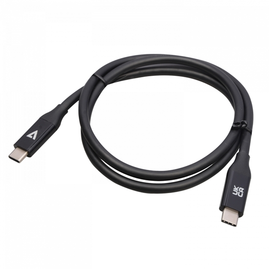 Picture of V7 V7USB4-80CM USB cable 0.8 m USB C Black