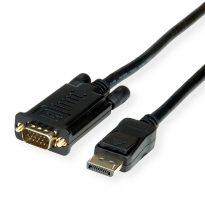 Picture of VALUE Cable DisplayPort - VGA, M / M, black, 3 m