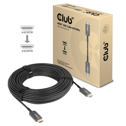 Attēls no CLUB3D Ultra High Speed HDMI™ Certified AOC Cable 4K120Hz/8K60Hz Unidirectional M/M 20m/65.6ft