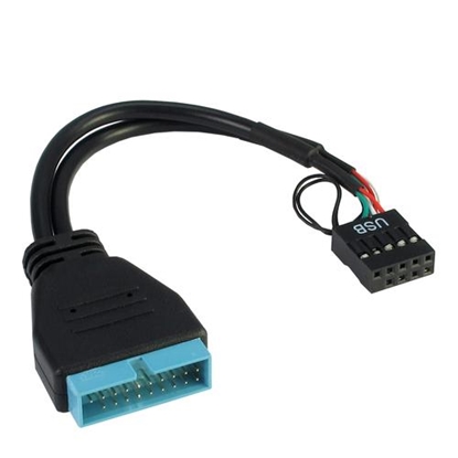 Picture of Inter-Tech USB 19 pin - USB 9 pin, 0.15m, Czarny (88885217)