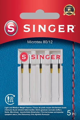 Attēls no Singer | Microtex Needle 80/12 5PK