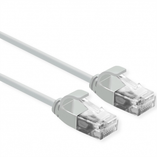 Изображение ROLINE UTP Data Center Patch Cord Cat.6A, LSOH, Slim, grey, 3 m