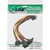 Picture of InLine SATA 15-pin - SATA 15-pin x4, 0.15m, Wielokolorowy (29683V)