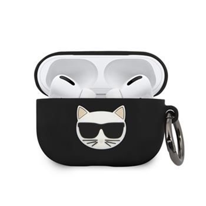 Picture of Karl Lagerfeld Etui ochronne KLACAPSILCHBK Silicone Choupette do AirPods Pro czarne