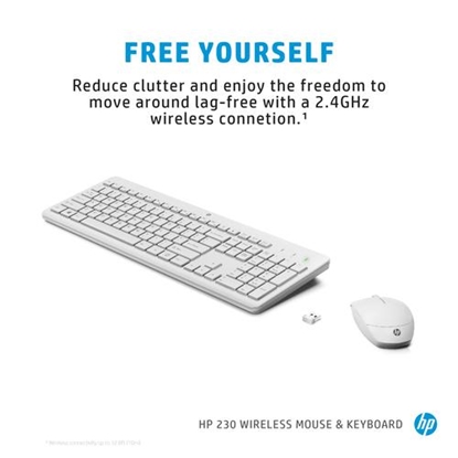 Attēls no HP 230 Wireless Mouse Keyboard Combo - White - US ENG