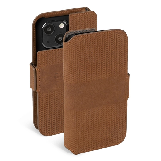 Picture of Krusell Leather PhoneWallet Apple iPhone 13 cognac (62398)