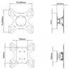 Picture of Uchwyt ścienny LCD/LED 13-37cali slim, 25kg, czarny