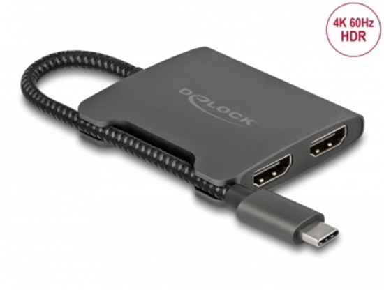 Изображение Delock USB Type-C™ Splitter (DP Alt Mode) to 2 x HDMI MST 4K 60 Hz