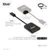 Picture of CLUB3D Multistream Transport (MST) Hub DisplayPort™1.4 to DisplayPort™1.4 Dual Monitor 4K60Hz M/F