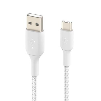 Picture of Belkin USB-C/USB-A Cable 3m braided, white CAB002bt3MWH