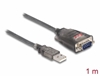 Picture of Delock Adapter USB 2.0 Type-A to 1 x Serial RS-232 D-Sub 9 pin male with nuts with 3 x LED 1 m