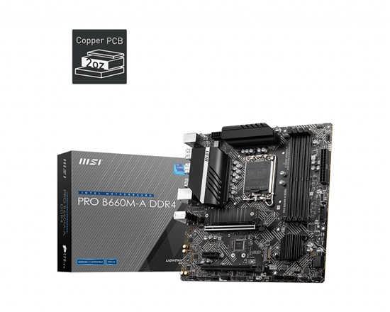 Изображение MSI PRO H610M-G DDR4 motherboard Intel H610 LGA 1700 micro ATX