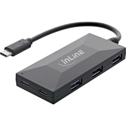 Picture of HUB USB InLine 2x USB-C  + 3x USB-A 3.2 Gen1 (35398)