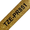 Picture of Brother TZe-PR851 label-making tape Black on gold