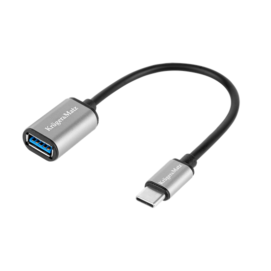 Picture of Adapter USB Kruger&Matz USB-C - USB Srebrny  (KM1246)