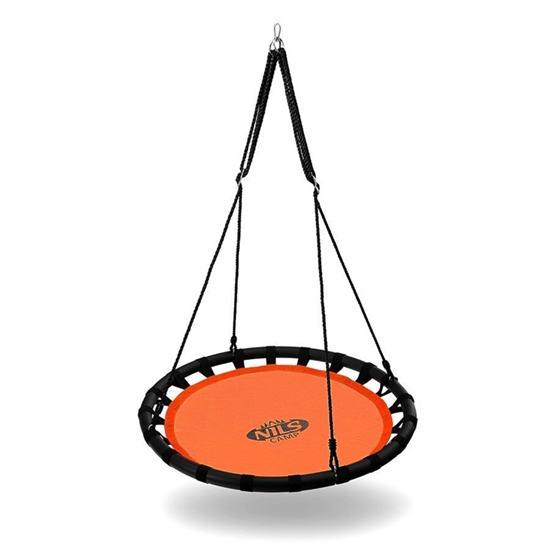 Изображение Šūpoles Stārķa ligzda, d100cm, max 150kg. melnas/oranžas