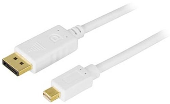 Picture of Deltaco DP-1120 DisplayPort cable 2 m mini DisplayPort White