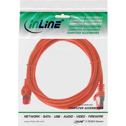 Attēls no InLine 10m Cat.6 kabel sieciowy 1000 Mbit RJ45 - pomarańczowy ( 76400O )