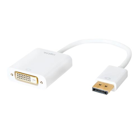 Изображение Adapter AV LogiLink DisplayPort - DVI-D biały (CV0058B)