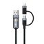 Изображение Tellur 4in1 Cable USB/Type-C to Type-C (PD65W)/Lightning (PD20W) 1m black