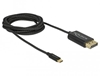 Picture of Delock USB cable Type-C to DisplayPort (DP Alt Mode) 4K 60 Hz 2 m coaxial