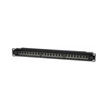 Изображение Patch panel 1U STP 24xR J45 Cat.6, czarny z tacką