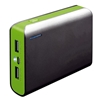 Picture of Platinet power bank 6000mAh + torch, black/green (43179)