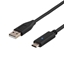 Attēls no Kabel USB Deltaco USB-A - USB-C 0.5 m Czarny (USBC-1003)