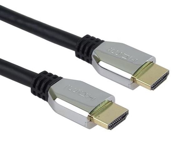 Изображение Kabel PremiumCord HDMI - HDMI 0.5m srebrny (kphdm21z05)