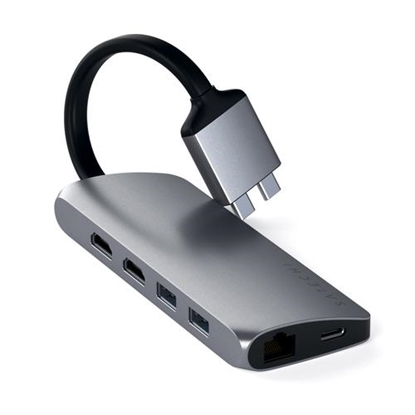 Picture of Stacja/replikator Satechi Dual Multimedia Adapter USB-C (ST-TCDMMAM)