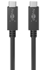 Изображение Wentronic 49252 USB cable 0.5 m USB 3.2 Gen 2 (3.1 Gen 2) USB C Black