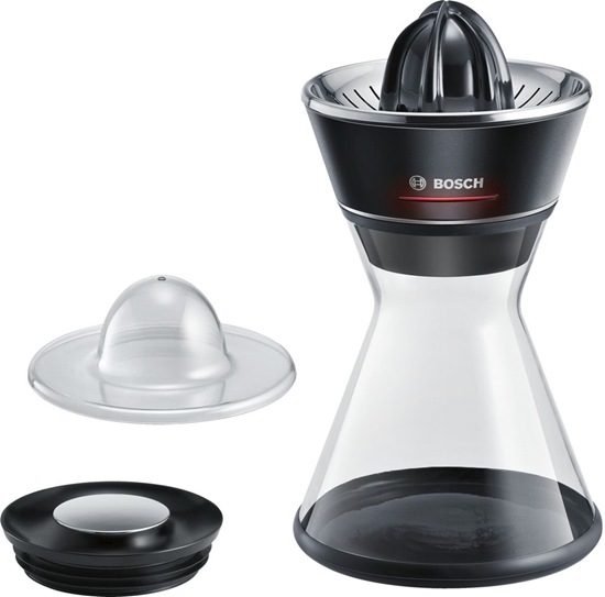 Изображение Bosch MCP72GPB citrus press Plastic, Stainless steel Black, Transparent