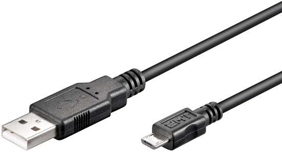 Изображение Kabel USB MicroConnect USB-A - microUSB 0.6 m Czarny (USBABMICRO0,60)