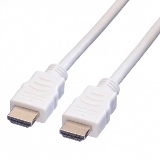 Изображение VALUE HDMI High Speed Cable + Ethernet, M/M, white, 2 m