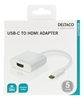 Picture of Adapter USB Deltaco Adapteriai DELTACO USB-C į HDMI, 4096x2160 30Hz, baltas / USBC-HDMI7