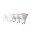 Picture of Philips Hue White and colour ambience Starter kit: 3 GU10 smart spotlights + dimmer switch