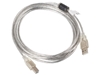 Изображение Kabel USB 2.0 AM-BM 3M Ferryt przezroczysty 