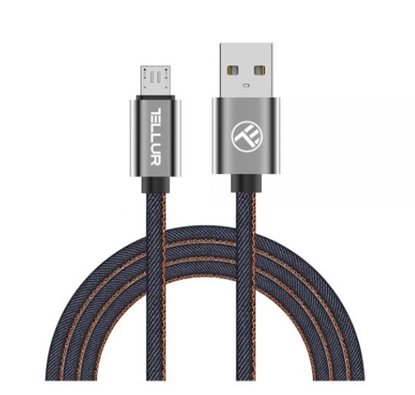 Attēls no Tellur Data cable, USB to Micro USB, 1m denim