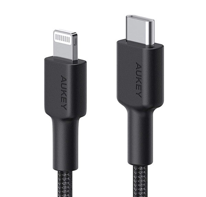 Изображение CB-CL03 Black nylonowy kabel Lightning-USB C | USB Power Delivery USB-PD | 2m | certyfikat MFi Apple