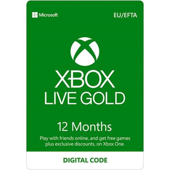 Изображение Microsoft XBOX Live Gold 12 Months Membership Card