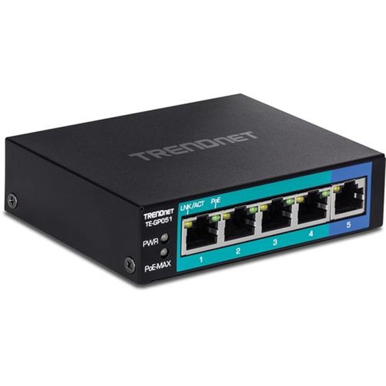 Изображение Trendnet TE-GP051 network switch Unmanaged Gigabit Ethernet (10/100/1000) Power over Ethernet (PoE)