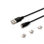 Изображение Savio CL-155 USB cable 2 m USB 2.0 USB C Micro USB A/Lightning Black
