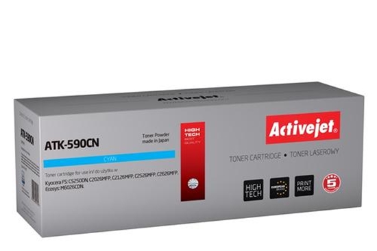 Picture of Toner Activejet Activejet Toner Activejet ATK-590CN (zamiennik Kyocera TK-590C; Supreme; 5000 stron; niebieski)