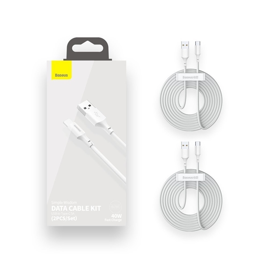 Picture of Baseus TZCATZJ-02 USB cable 1.5 m USB A USB C White