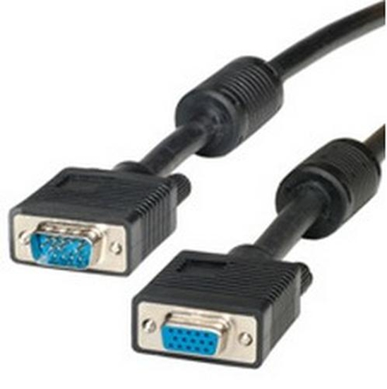 Picture of ROLINE HQ VGA Cable + Ferrite, HD15, M/F 20 m