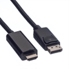 Изображение VALUE DisplayPort Cable, DP - UHDTV, M/M, black, 2.0 m