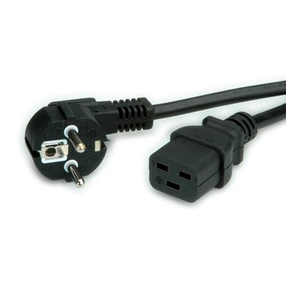 Изображение VALUE Power Cord Schuko, IEC320 - C19 16A, black, 3.0 m