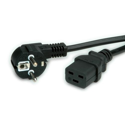 Attēls no VALUE Power Cord Schuko, IEC320 - C19 16A, black, 3.0 m